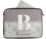 Personalised Any Name Marble Glitter Design Laptop Case Sleeve Tablet Bag 91