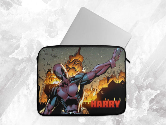 Personalised Any Name Deadpool Laptop Case Sleeve Tablet Bag Chromebook Gift 2