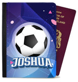 Personalised Football kids Passport Cover Holder Any Name Holiday Accessory 13