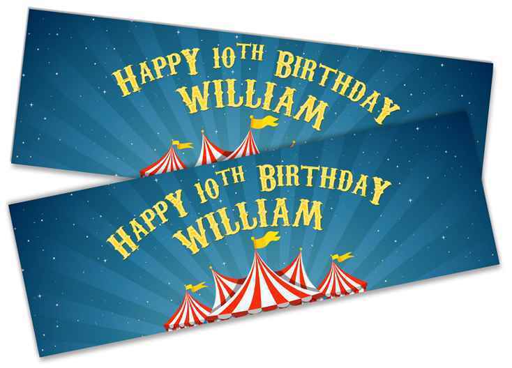 Personalised Birthday Banners Generic Design Children Kids Party Decoration 215