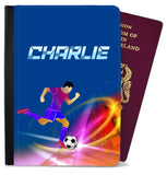 Personalised Football Children Passport Cover Holder Any Name Holiday 12