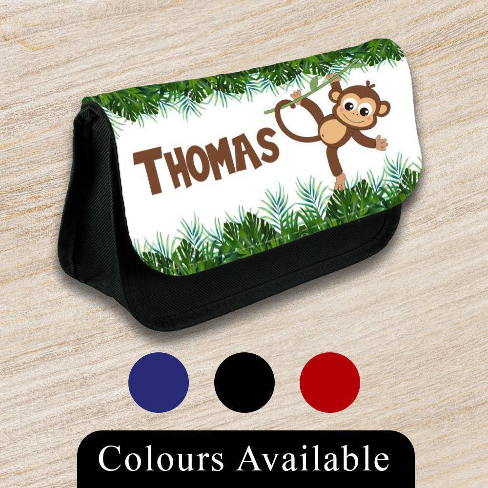 Personalised Pencil Case Animal Girls Boys Stationary Kids School Bag 13