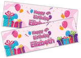 Personalised Birthday Banners Generic Design Children Kids Party Decoration 219