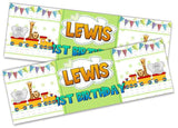 Personalised Birthday Banners Generic Design Children Kids Party Decoration 245