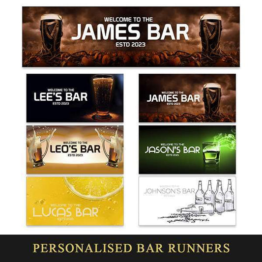 Personalised Any Text Beer Mat Label Bar Runner Ideal Home Pub Cafe Occasion 8