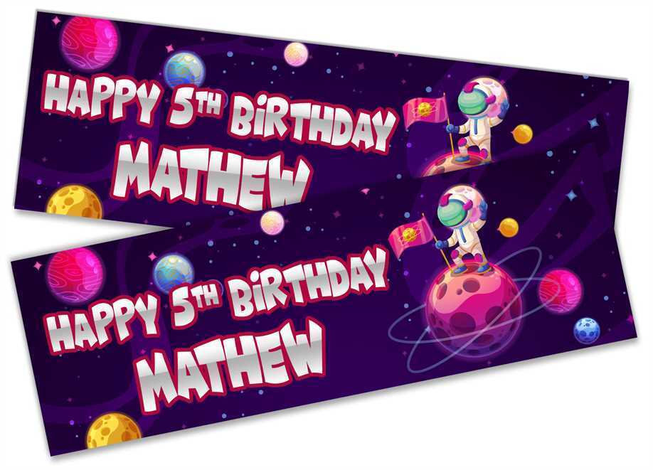 Personalised Birthday Banners Generic Design Children Kids Party Decoration 161