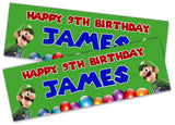 Personalised Birthday Banners Mario Design Children Kids Party Decoration 4