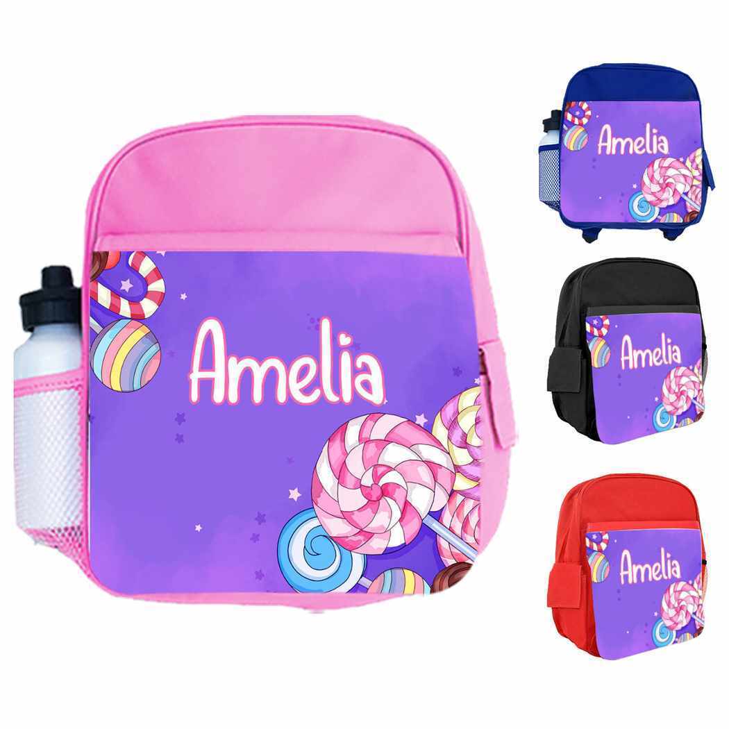 Personalised Kids Backpack Any Name Generic Design Boys Girls kid School Bag 19