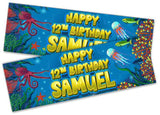 Personalised Birthday Banners Generic Design Children Kids Party Decoration 215