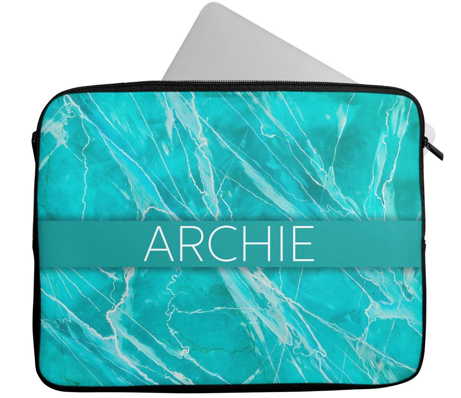 Personalised Any Name Marble Design Laptop Case Sleeve Tablet Bag 34