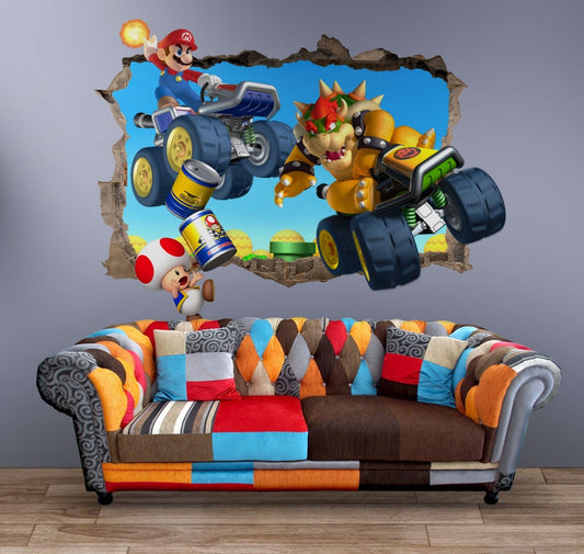 Super Mario Wall Decal 3D Art Stickers Vinyl Room Home Bedroom 3