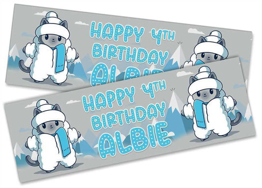 Personalised Birthday Banners Generic Design Children Kids Party Decoration 179
