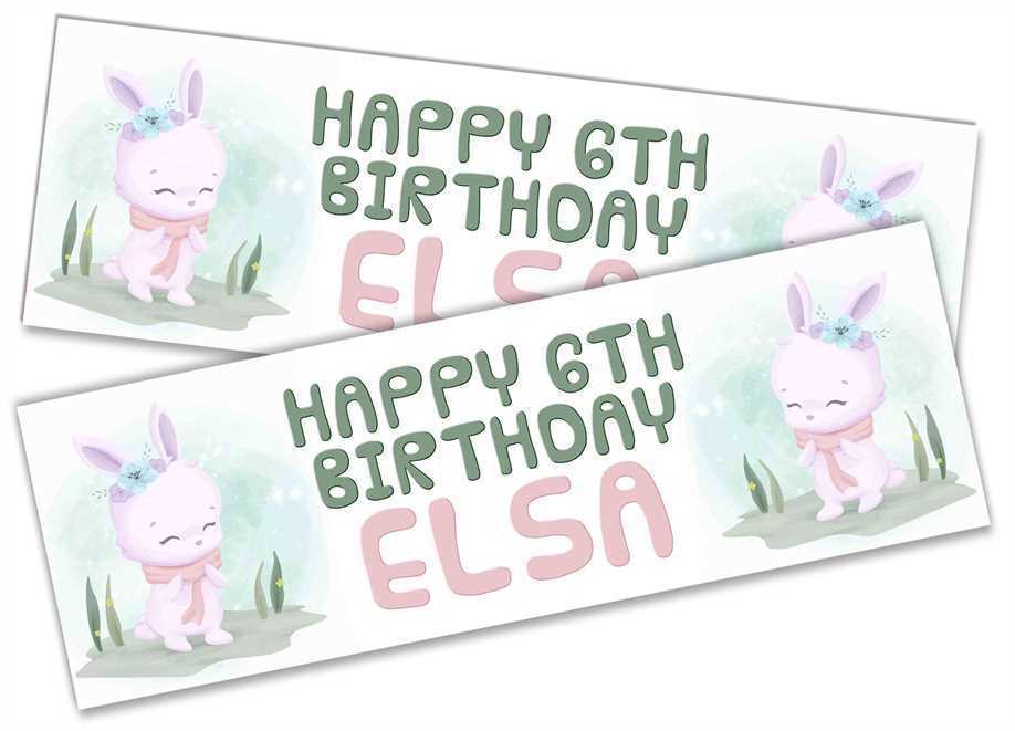 Personalised Birthday Banners Generic Design Children Kids Party Decoration 43