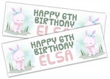 Personalised Birthday Banners Generic Design Children Kids Party Decoration 43