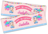 Personalised Birthday Banners Doll Design Children Kids Party Decoration 110