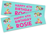 Personalised Birthday Banners Generic Design Children Kids Party Decoration 116