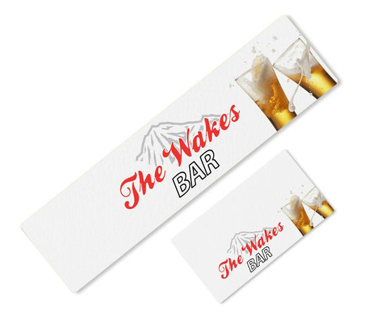 PERSONALISED COORS LIGHT WHITE LABEL BAR RUNNER HOME PUB BEER MAT OCCASION