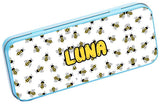 Personalised Any Name Bee Pencil Case Tin Children School Kids Stationary 16