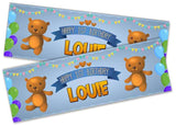 Personalised Birthday Banners Generic Design Children Kids Party Decoration 245