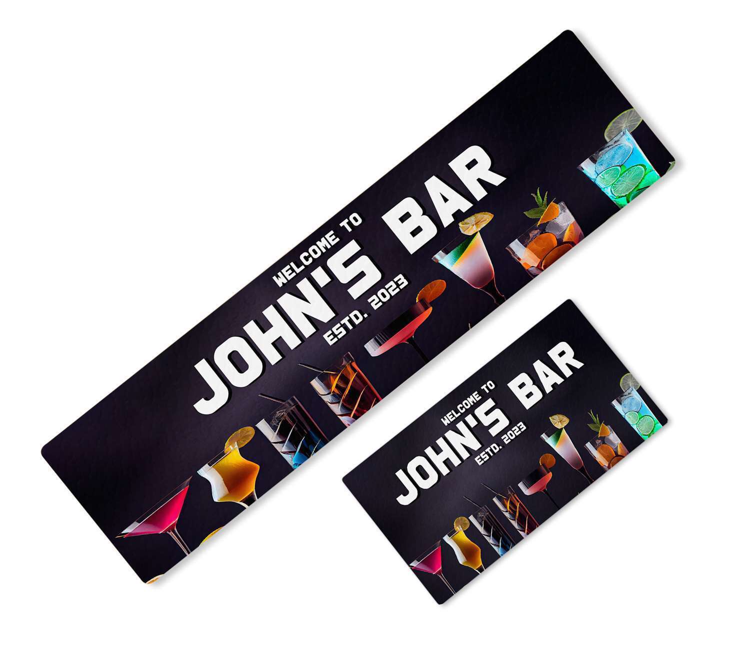 Personalised Any Text Beer Mat Label Bar Runner Ideal Home Pub Cafe Occasion 5