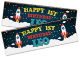 Personalised Birthday Banners Generic Design Children Kids Party Decoration 252