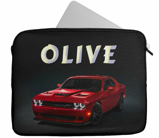 Personalised Any Name Car Design Laptop Case Sleeve Tablet Bag 334