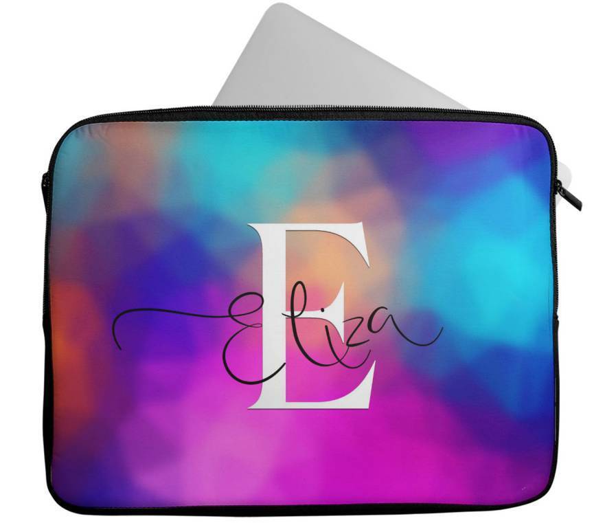 Personalised Any Name Marble Design Laptop Case Sleeve Tablet Bag 105