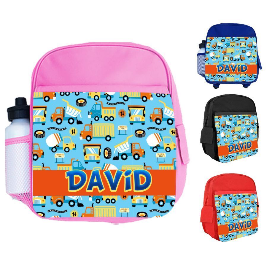 Personalised Kids Backpack Any Name Generic Design Boys Girls kid School Bag 65