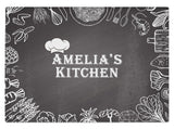 Personalised Any Name Kitchen Glass Chopping Board Item Gift 18