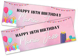 Personalised Birthday Banners Generic Design Children Kids Party Decoration 47