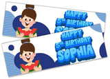 Personalised Birthday Banners Generic Design Children Kids Party Decoration 215