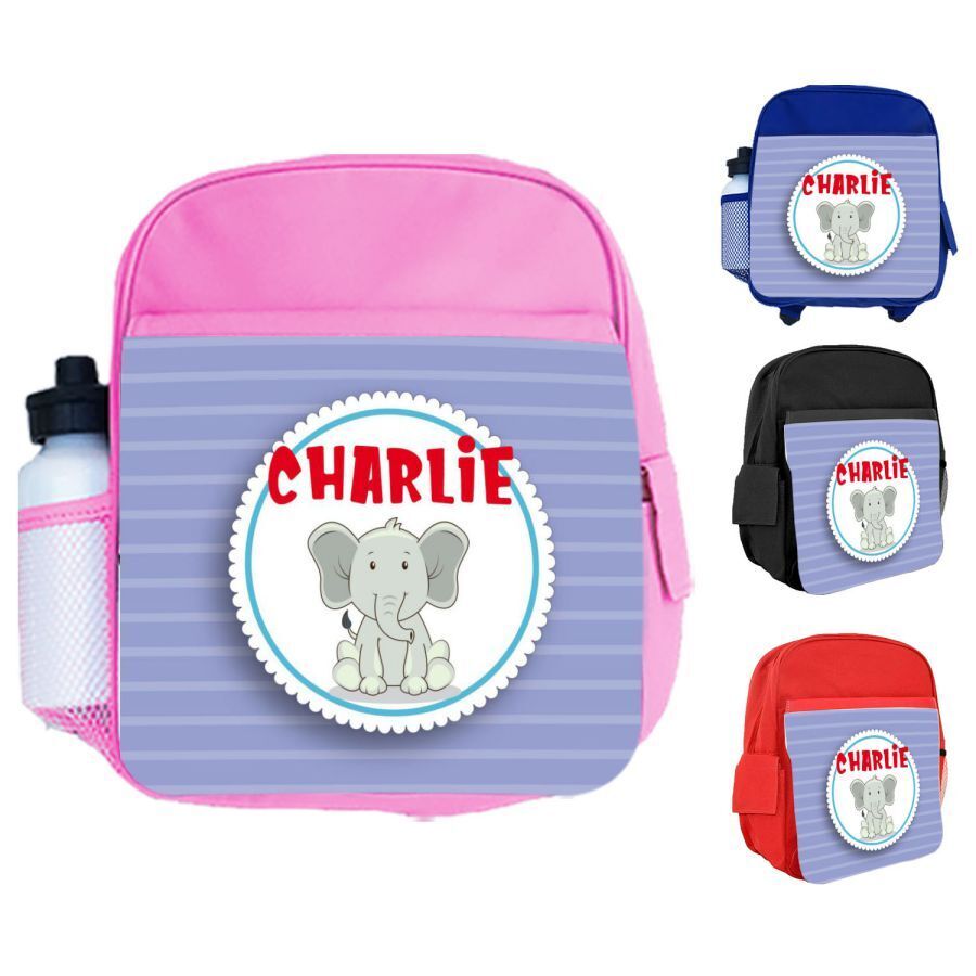 Personalised Kids Backpack Any Name Animal Design Boys Girls kid School Bag 61