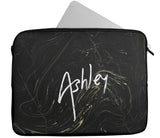 Personalised Any Name Marble Design Laptop Case Sleeve Tablet Bag 92