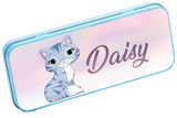 Personalised Any Name Animal Pencil Case Tin Children School Kids Stationary 16