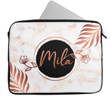 Personalised Any Name Marble Glitter Design Laptop Case Sleeve Tablet Bag 33