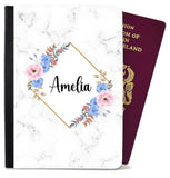 Personalised Floral Children Passport Cover Holder Any Name Holiday Accessory 18