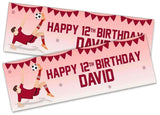 Personalised Birthday Banners Football Design Children Kids Party Decoration 123