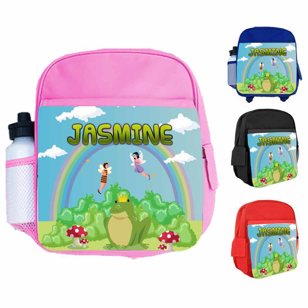 Personalised Kids Backpack Any Name Princess Design Boys Girls kid School Bag 34