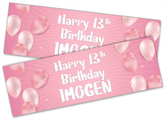 Personalised Birthday Banners Generic Design Children Kids Party Decoration 163