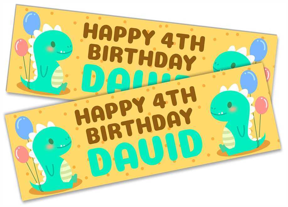 Personalised Birthday Banners Generic Design Children Kids Party Decoration 45