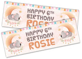 Personalised Birthday Banners Generic Design Children Kids Party Decoration 119
