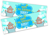 Personalised Birthday Banners Teddy Design Children Kids Party Decoration 114