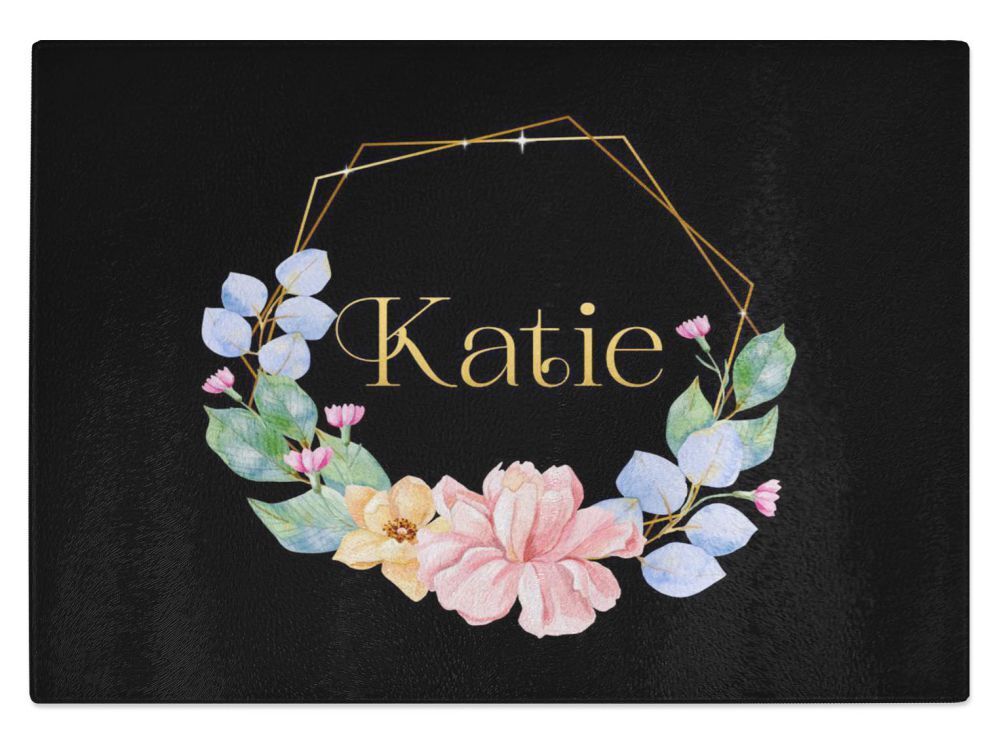 Personalised Any Name Kitchen Glass Chopping Board Item Gift 13
