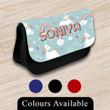 Personalised Pencil Case Generic Girls Boys Stationary Kids School Bag 43