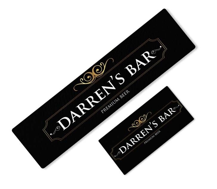 PERSONALISED PREMIUM BEER MAT LABEL BAR RUNNER IDEAL HOME PUB CAFE OCCASION