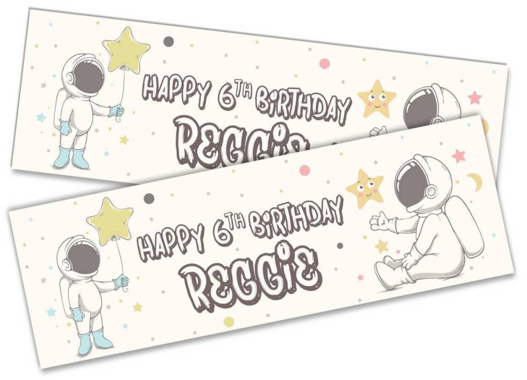 Personalised Birthday Banners Generic Design Children Kids Party Decoration 199