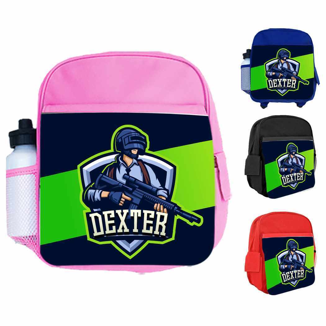 Personalised Kids Backpack Any Name Gaming Boys Girls Children School Bag 2