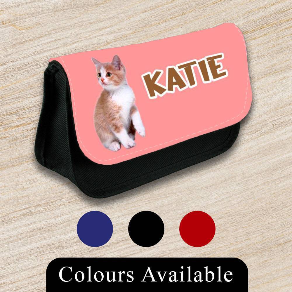 Personalised Pencil Case Animal Girls Boys Stationary Kids School Bag 16