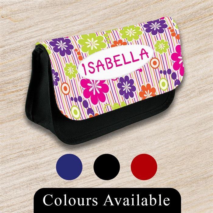 Personalised Pencil Case Generic Girls Boys Stationary Kids School Bag 46