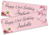 Personalised Birthday Banners Generic Design Children Kids Party Decoration 153